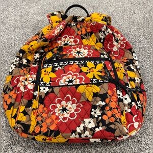 Vera Bradley Darling Floral Houndstooth Quilted Multi-Pocket Versatile Backpack